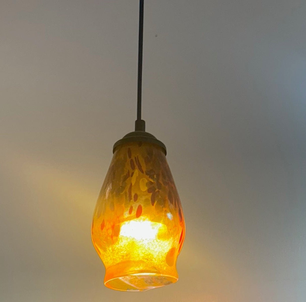 Pendant Light Orange with Red Highlights